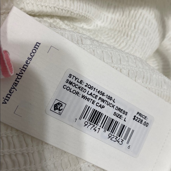 Vineyard Vines Pintuck Striped Maxi Dress in white NWT - Picture 11 of 13